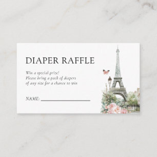 Bonjour Bébé Frans Baby shower Luier Raffle Informatiekaartje