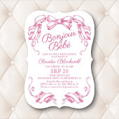 Bonjour Bebe Frans Baby shower Uitnodiging