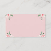 Bonjour Bebe Frans Café Roze Bloemen Luier Raffle Informatiekaartje (Achterkant)