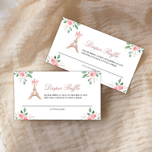 Bonjour Bebe Frans Café Roze Bloemige Luier Raffle Informatiekaartje