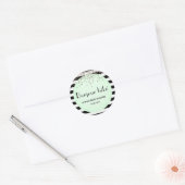 Bonjour bebe frans geïnspireerd baby shower sticke ronde sticker (Envelop)