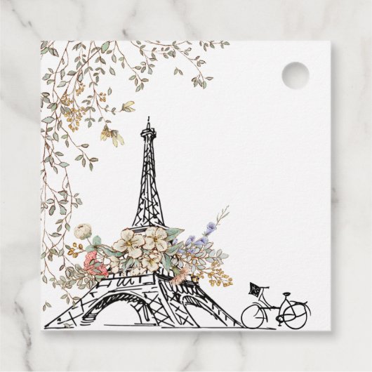 Bonjour Bebe Frans Genderneutraal Baby shower Bedankjes Labels (Achterkant)