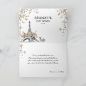 Bonjour Bebe Frans Genderneutraal Baby shower Bedankkaart (Binnen)