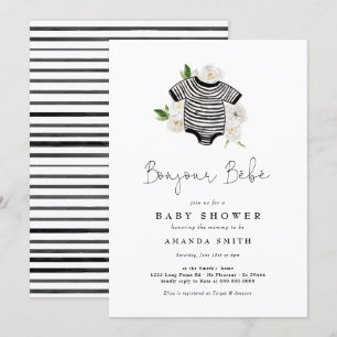 Bonjour Bebe Frans Genderneutraal Baby shower Kaart