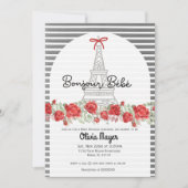 Bonjour Bebe Frans Paris Elegant Baby shower Kaart (Voorkant)