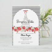 Bonjour Bebe Frans Paris Elegant Baby shower Kaart (Staand voorkant)