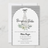 Bonjour Bebe Frans Paris Elegant Baby shower Kaart (Voorkant)
