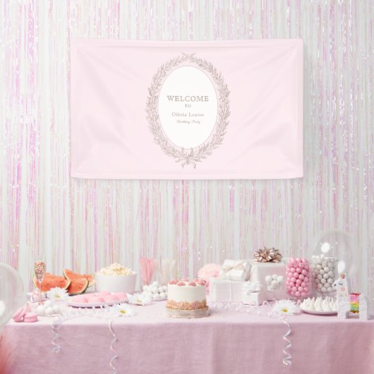 Bonjour Bebe Frans Patisserie Verjaardagsfeest Spandoek (Feest)