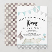 Bonjour Bebe Frans Pinguïn Neutraal Baby shower I Kaart (Voorkant / Achterkant)