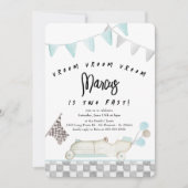 Bonjour Bebe Frans Pinguïn Neutraal Baby shower I Kaart (Voorkant)