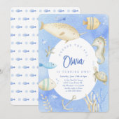 Bonjour Bebe Frans Pinguïn Neutraal Baby shower Kaart (Voorkant / Achterkant)