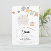 Bonjour Bebe Frans Pinguïn Neutraal Baby shower Kaart (Staand voorkant)