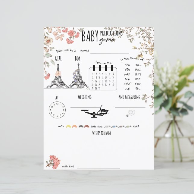 Bonjour Bebe Franse Baby voorspellingen wensen spe (Staand voorkant)
