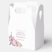 Bonjour Bebe | Franse bloemige babyshower Bedankdoosjes (Geopend)