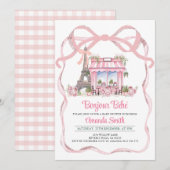 Bonjour Bebe Franse Parijse Café Baby shower Kaart (Voorkant / Achterkant)