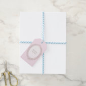 Bonjour Bebe Franse Patisserie Baby shower Roze Cadeaulabel (Met Touw)