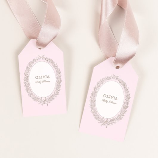 Bonjour Bebe Franse Patisserie Baby shower Roze Cadeaulabel