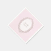 Bonjour Bebe Franse Patisserie Baby shower Roze Servet (Hoek)