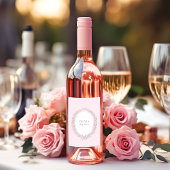 Bonjour Bebe Franse Patisserie Baby shower Roze Wijn Etiket