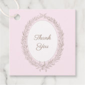 Bonjour Bebe Franse Patisserie Dank u Roze Bedankjes Labels (Voorkant)