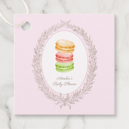 Bonjour Bebe Franse Patisserie Macaroons Bedankjes Labels (Voorkant)