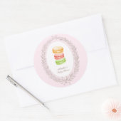Bonjour Bebe Franse Patisserie Macaroons Ronde Sticker (Envelop)