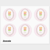 Bonjour Bebe Franse Patisserie Macaroons Ronde Sticker (Vel)