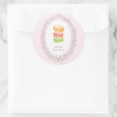 Bonjour Bebe Franse Patisserie Macaroons Ronde Sticker (Tas)
