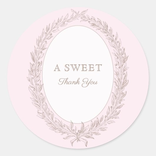 Bonjour Bebe Franse Patisserie Sweet Dank u Ronde Sticker (Voorkant)