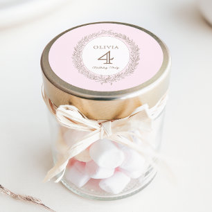 Bonjour Bebe Franse Patisserie Verjaardagsfeestje  Ronde Sticker