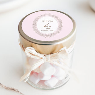 Bonjour Bebe Franse Patisserie Verjaardagsfeestje  Ronde Sticker