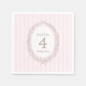 Bonjour Bebe Franse Patisserie Verjaardagsfeestje  Servet (Voorkant)