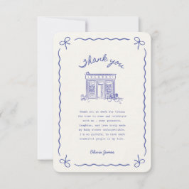 Bonjour Bebe French baby shower Bedankkaart