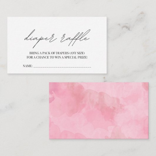 Bonjour Bebe French Baby shower Diaper Raffle Encl Informatiekaartje (Voorkant / Achterkant)