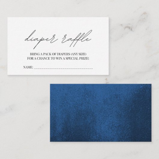 Bonjour Bebe French Baby shower Diaper Raffle Informatiekaartje (Voorkant / Achterkant)