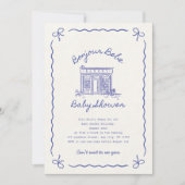 Bonjour Bebe French baby shower Kaart (Voorkant)