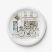 Bonjour Bebe French Baby shower Papieren Bordje (Voorkant)