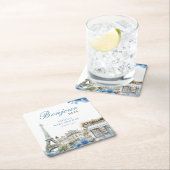 Bonjour Bebe French Blue Baby Shower Kartonnen Onderzetters (Insitu)