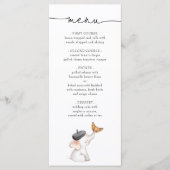 Bonjour Bebe French Elephant Baby shower Menu (Voorkant)
