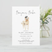 Bonjour Bebe French Golden Doodle Baby shower Kaart (Staand voorkant)