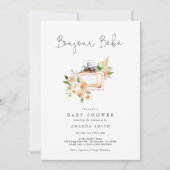 Bonjour Bebe French Perfume Floral Baby shower Kaart (Voorkant)