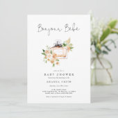 Bonjour Bebe French Perfume Floral Baby shower Kaart (Staand voorkant)