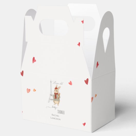 Bonjour Bebe French Rabbit Baby shower Bedankdoosjes (Geopend)