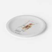 Bonjour Bebe French Rabbit Baby shower Papieren Bordje (Gekanteld)