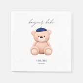 Bonjour Bebe French Waterverf Beer Baby shower Servet (Voorkant)