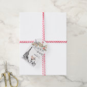 Bonjour Bebe Genderneutraal Baby shower Cadeaulabel (Met Touw)