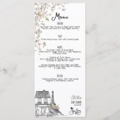 Bonjour Bebe Genderneutraal Baby shower Menu (Voorkant)