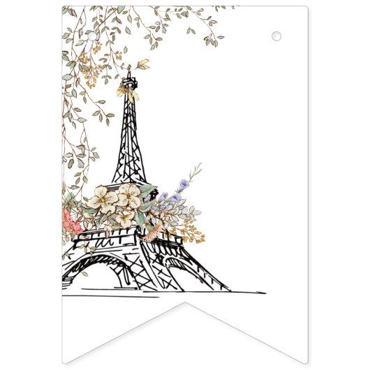 Bonjour Bebe Genderneutraal Baby shower Vlaggetjes (Derde vlag)