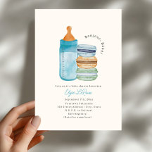 Bonjour Bébé Macarons & Milk Blauwe Baby Shower