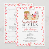 Bonjour Bébé Melk en Cookies Modern Baby shower Kaart (Voorkant / Achterkant)